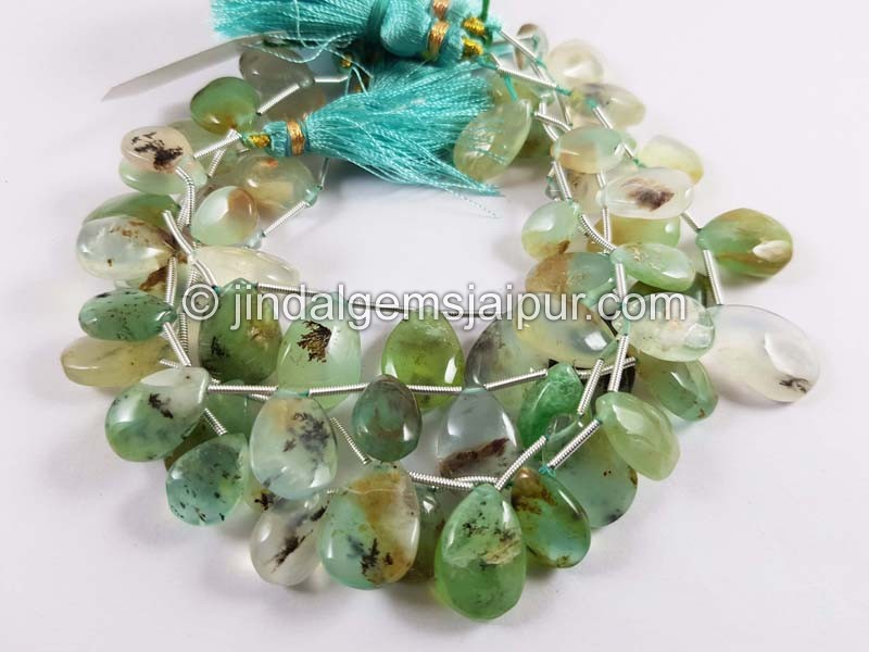 Natural Peruvian Opal Smooth Pear Beads